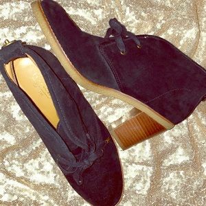 COACH Nikol Suade Lace Up Bootie Ankle Boot Shoe